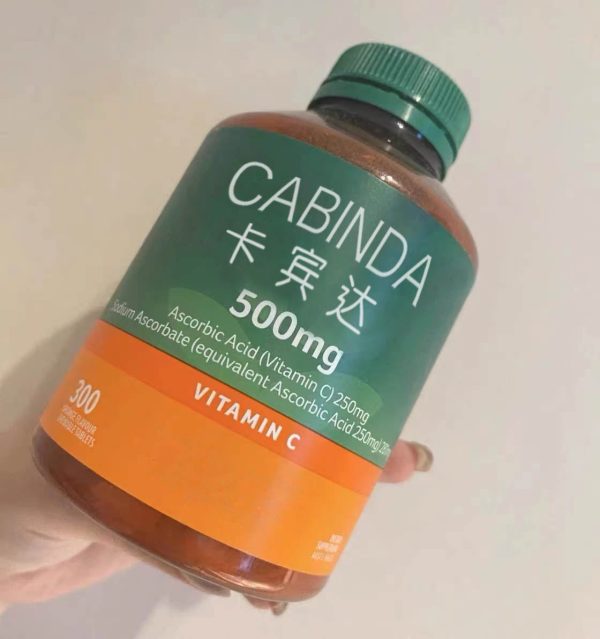 CABINDA Vitamins, Immune Vitamin C, Zero Sugar, Natural Orange Flavor, 300 Chewable Tablets Online now