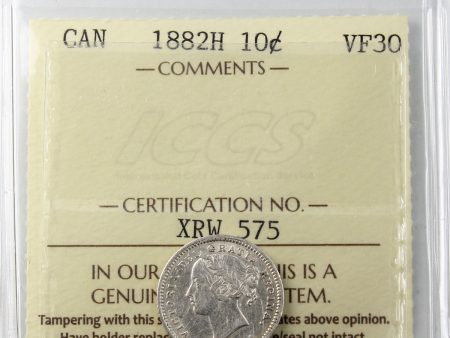 1882H Canada 10-cents ICCS Certified VF-30 Supply