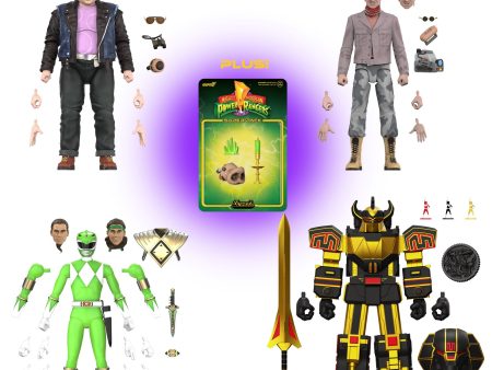 Mighty Morphin Power Rangers ULTIMATES! Wave 5 - Megazord (Black & Gold), Bulk, Skull & Green Ranger (Glow) Hot on Sale