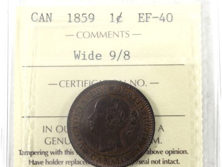 1859 Wide 9 8 Canada 1-cent ICCS Certified EF-40 Cheap