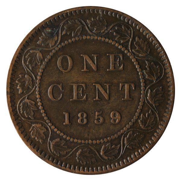 1859 Wide 9 8 Canada 1-cent Extra Fine (EF-40) $ Online Hot Sale