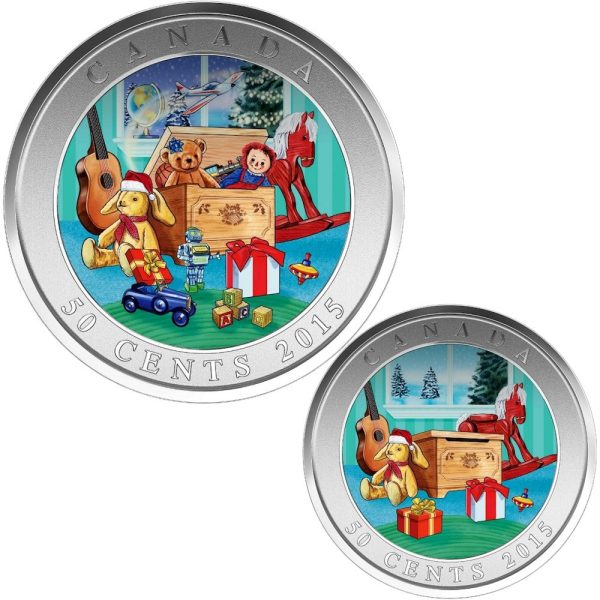 2015 Canada 50-cent Holiday Toy Box Lenticular Coin Online Sale