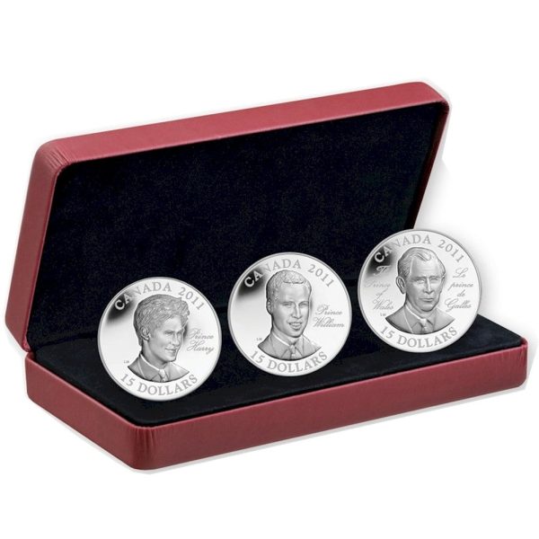 2011 Canada $15 Continuity of the Crown Sterling Silver 3-Coin Set Discount