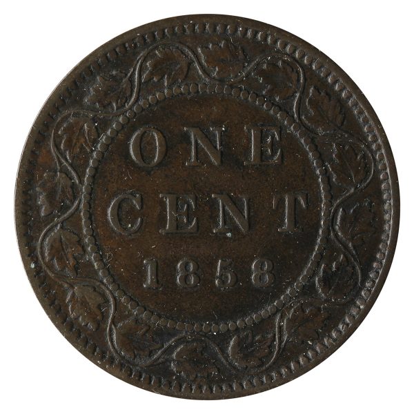 1858 Canada 1-cent Very Fine (VF-20) $ For Sale