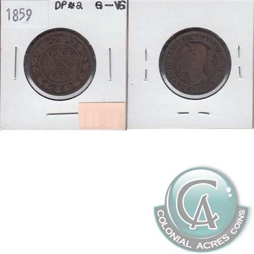 1859 DP #2 Canada 1-cent G-VG (G-6) $ Online Hot Sale