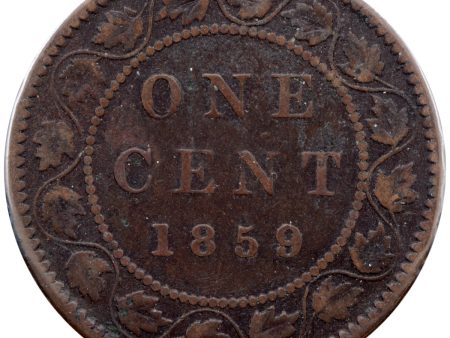 1859 Wide 9 8 Canada 1-cent Very Good (VG-8) Online Hot Sale