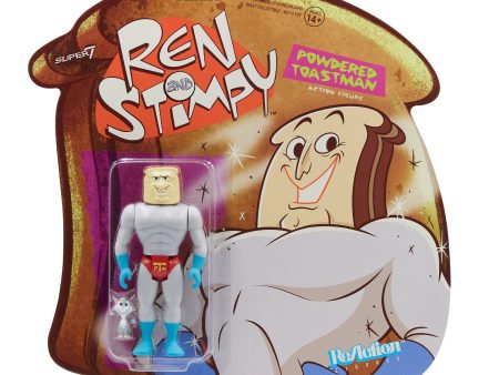 Ren & Stimpy ReAction Figure Wave 1 - Powdered Toast Man on Sale