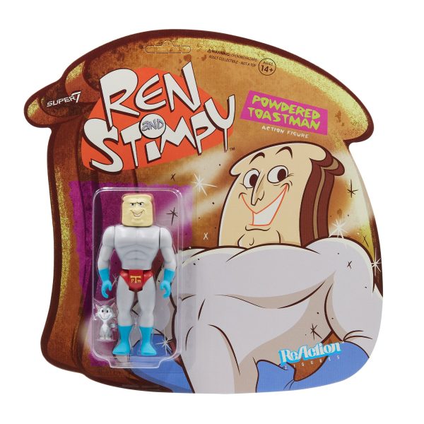 Ren & Stimpy ReAction Figure Wave 1 - Powdered Toast Man on Sale