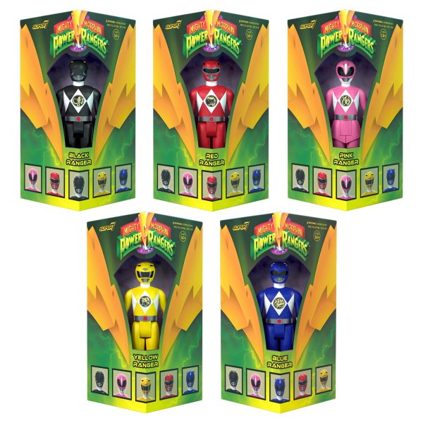 Mighty Morphin Power Rangers ReAction - Triangle Box Set of 5 on Sale