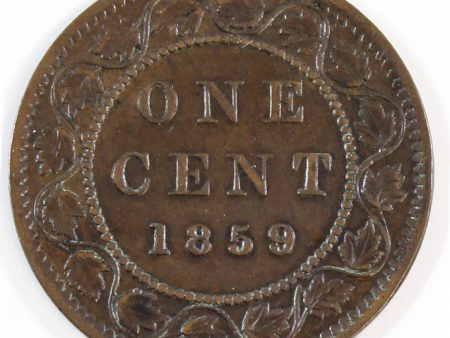 1859 Wide 9 8 Canada 1-cent EF-AU (EF-45) $ Discount