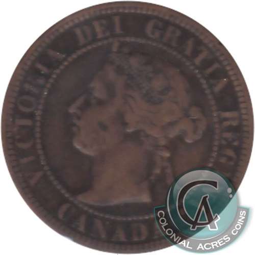 1896 Far 6 Canada 1-cent F-VF (F-15) Fashion