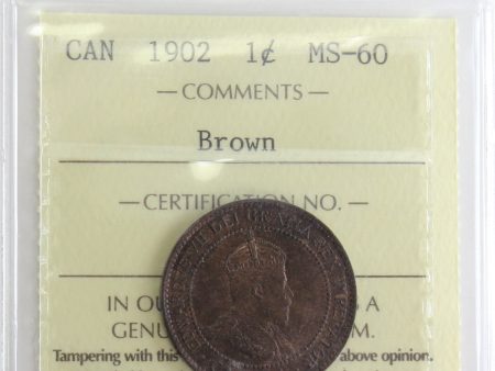 1902 Canada 1-cent ICCS Certified MS-60 Brown on Sale