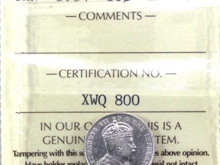 1904 Canada 10-cents ICCS Certfiied EF-40 (XWQ 800) For Sale