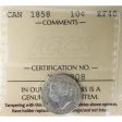 1858 Canada 10-cents ICCS Certified EF-40 (XZD 208) Cheap