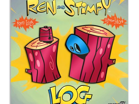 Ren & Stimpy Enamel Pin - LOG! 2-Pin Set For Discount