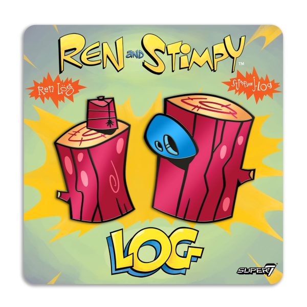 Ren & Stimpy Enamel Pin - LOG! 2-Pin Set For Discount