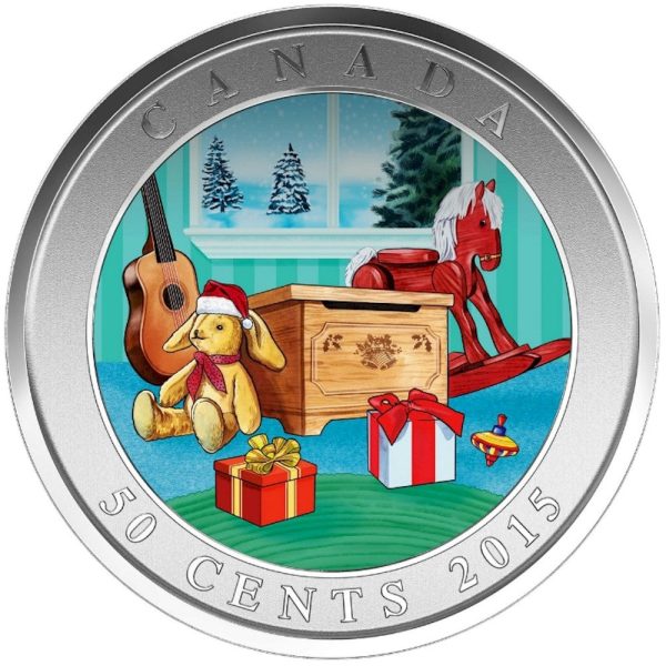 2015 Canada 50-cent Holiday Toy Box Lenticular Coin Online Sale