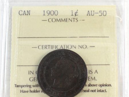 1900 Canada 1-cent ICCS Certified AU-50 Sale