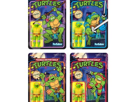 Teenage Mutant Ninja Turtles ReAction Wave 7 - Donatello, Leonardo, Michelangelo & Raphael (Toon) For Discount