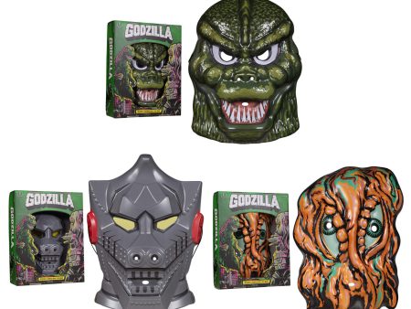 Toho Masks - Godzilla (Green), Mechagodzilla (Grey) & Hedorah (Orange) Online