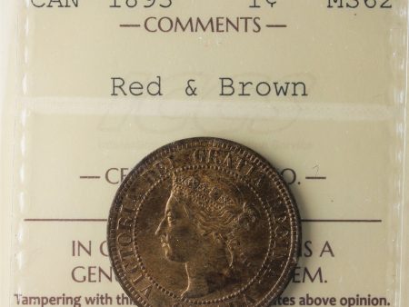 1893 Canada 1-cent ICCS Certified MS-62 Red & Brown (XDQ 914) Online Sale