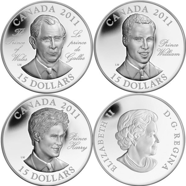 2011 Canada $15 Continuity of the Crown Sterling Silver 3-Coin Set Discount