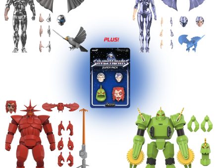 SilverHawks ULTIMATES! Wave 4 - Steelheart, Quicksilver, Mon*Star & Buzz-Saw For Sale