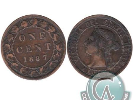 1887 Far 7 Canada 1-cent F-VF (F-15) Discount