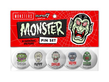 Universal Monsters Button Pack - FreakyFaces (Set of 5) Online Sale