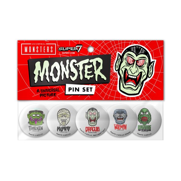 Universal Monsters Button Pack - FreakyFaces (Set of 5) Online Sale