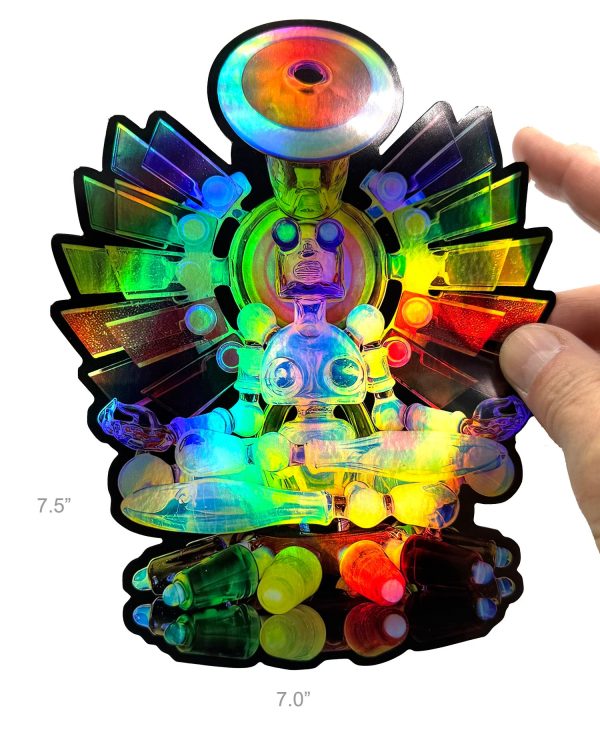 HUGE Banjo  Fractal Foam Devi On A F-250 Superduty  Rainbow Holographic Vinyl Sticker on Sale