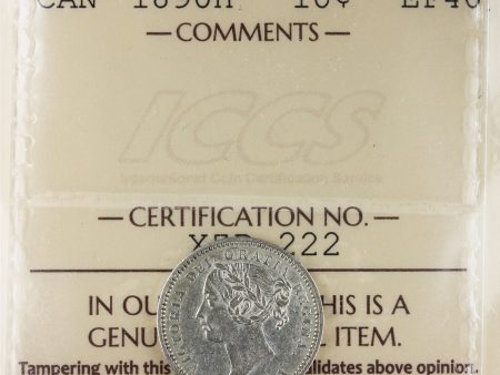 1890H Canada 10-cents ICCS Certified EF-40 Online now