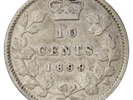 1899 Large 9 s Canada 10-cents Very Fine (VF-20) $ Discount