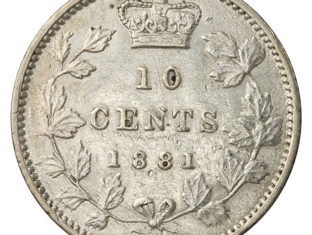 1881H Obv. 2 Canada 10-cents Extra Fine (EF-40) $ Fashion