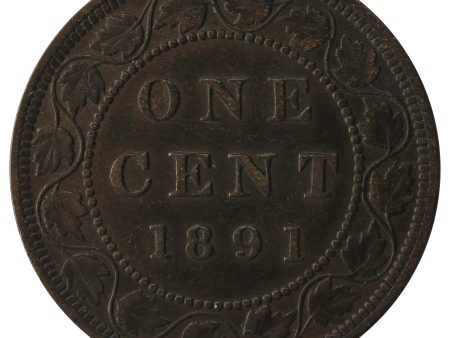 1891 LDLL Obv. 3 Canada 1-cent VF-EF (VF-30) Discount