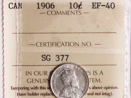 1906 Canada 10-cents ICCS Certified EF-40 Hot on Sale