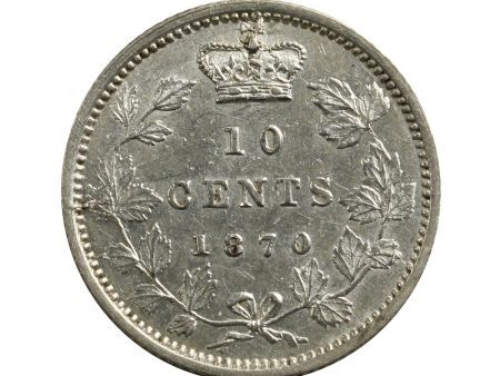 1870 Wide O Canada 10-cents EF-AU (EF-45) $ on Sale