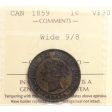 1859 Wide 9 8 Canada 1-cent ICCS Certified VF-30 Hot on Sale