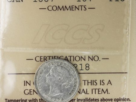 1887 Canada 10-cents ICCS Certified F-15 Fashion