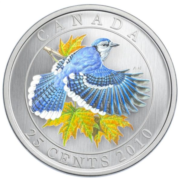 2010 25-cent Birds of Canada - Blue Jay on Sale