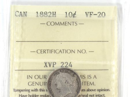 1882H Canada 10-cents ICCS Certified VF-20 Discount