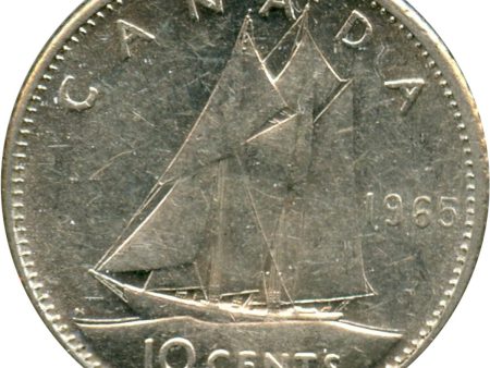 1965 Canada 10-cents Circulated Supply