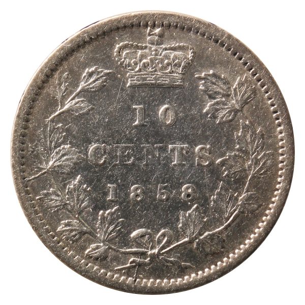 1858 Canada 10-cents ICCS Certified VF-30 Fashion