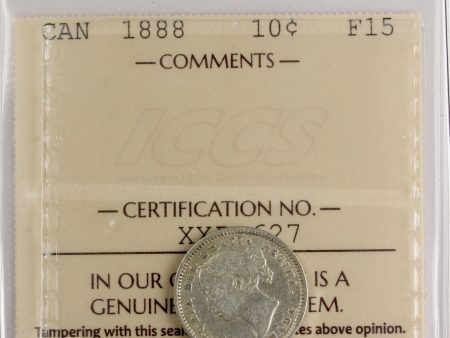 1888 Canada 10-cents ICCS Certified F-15 on Sale