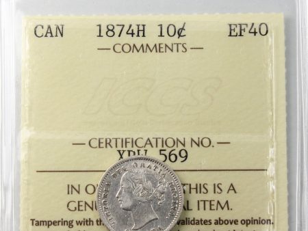 1874H Canada 10-cents ICCS Certified EF-40 Online now