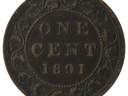 1891 LDLL Obv. 2 Canada 1-cent Very Fine (VF-20) Hot on Sale